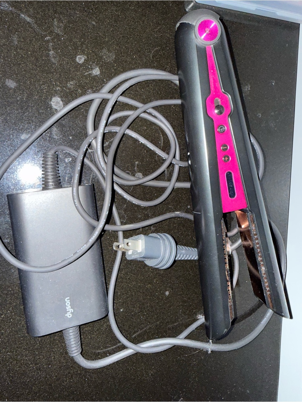 Dyson Black and Hot Pink Hair Straightening Iron
